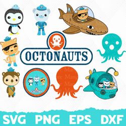 Octonauts bundle, Octonauts svg, Octonauts Clipart Octonauts cut file, Octonauts Birthday, captain barnacles,Octonauts