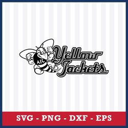 logo aic yellow jackets svg, aic yellow jackets svg, ncaa svg, sport svg, png dxf eps file