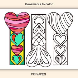 Coloring Bookmarks, Printable bookmarks to color, Kids Coloring Bookmark, Coloring Bookmark PDF, Coloring All Ages, Colo