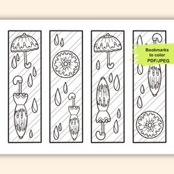 Coloring Bookmarks, Printable bookmarks to color, Kids Coloring Bookmark, Coloring Bookmark PDF, Coloring All Ages, Colo
