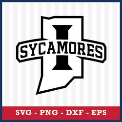 logo indiana state sycamores svg, ncaa svg, sport svg, png dxf eps digital file