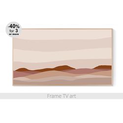 Frame TV art digital download 4K, Samsung Frame TV Art landscape beige minimalist boho mountains neutral | 465