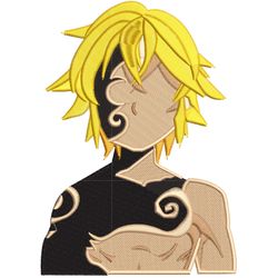 Anime Embroidery Pattern Seven Deadly Sins Meliodas Simple