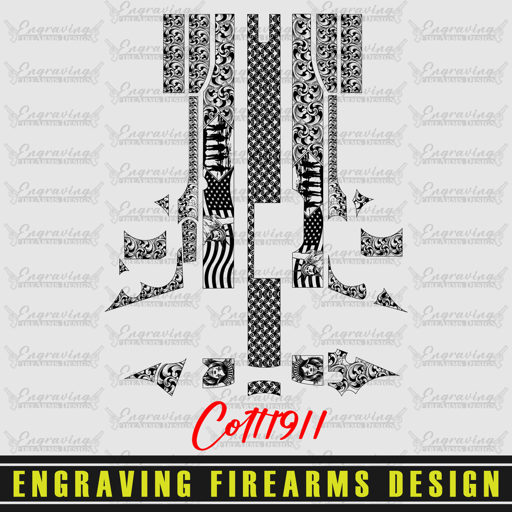 Engraving Firearms Design Colt 1911 Flag and soldiers Design (2).jpg