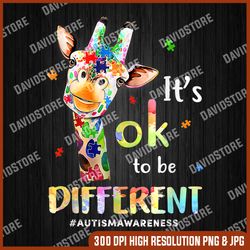 its ok to be different png, autism awareness acceptance png, png high quality, png, digital download