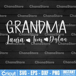 Personalized Name Grandma And Grandpa Svg Cut File, Grandma To Be, Promoted To Grandpa, New Grandparents