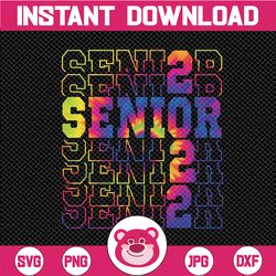 senior graduation gift png, class of 2022 senior tie dye png, sublimation design