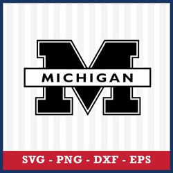 logo michigan wolverines outline svg, ncaa logo svg, sport svg, png dxf eps digital file