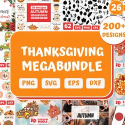 200 thanksgiving svg bundle, fall svg bundle, thanksgiving svg, turkey svg, fall svg designs file cut digital download