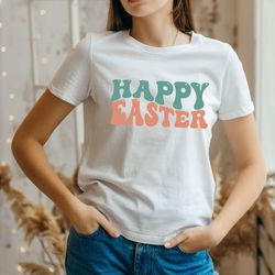 Happy Easter Shirt,Retro Easter T-Shirt,Gift For Easter,Vintage Easter Tee,Easter Day Shirt For Women,Easter Decor -T231