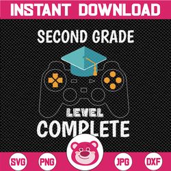 2nd grade level complete svg, video games svg, second grade level complete svg, last day of school svg cricut