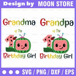 cocomelon grandma and grandpa of birthday girl svg, coco melon svg, cocomelon bundle svg, cocomelon birthday svg, waterm