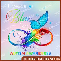 i wear blue for autism awareness month men women kid png, i wear blue for autism awareness png, easter png, happy easter