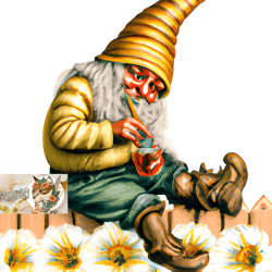 Illustration of a bee gnome, honey gnome-11