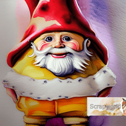 Illustration of a bee gnome, honey gnome-15