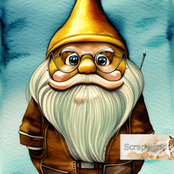 Illustration of a bee gnome, honey gnome-16