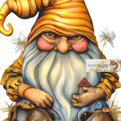 Illustration of a bee gnome, honey gnome-21