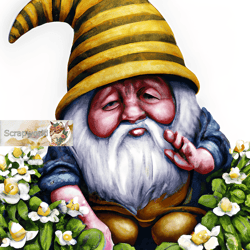 Illustration of a bee gnome, honey gnome-22