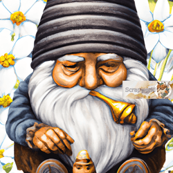 Illustration of a bee gnome, honey gnome-25