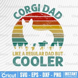 corgi dad png, best corgi dad ever, funny gift for corgi lover, retro vintage corgi, corgi father's day, best dog dad,