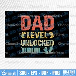 funny new dad png dad level unlocked png, gaming png, first time dad, father's day gift idea, new super dad announcement