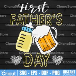 Father and Baby Svg, My First Father's Svg, Matching Shirt for Dad and Son, Our First Father's Day Svg, New Father,