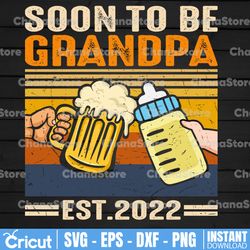 grandpa png, grandparents est. 2022 ,promoted to grandparents png,baby announcement png