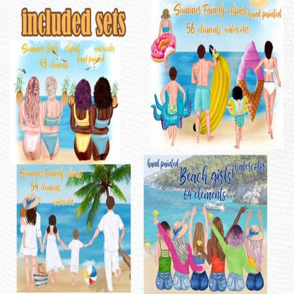 1080x1080 size Summer-clipart-bundle-Summer-family-Png-Graphics-34244063-2-580x387.jpg