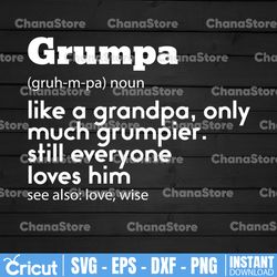 Grumpa Like a Regular Grandpa Only Grumpier Svg| Dad Svg| Grandpa Svg| Father's Day Gift