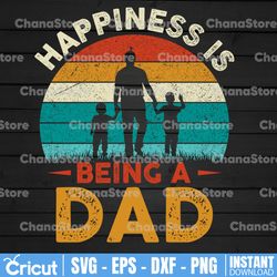 dad png, gift for dad, funny t shirt for dad, fathers day png, new dad shirt, happiness is being a dad png