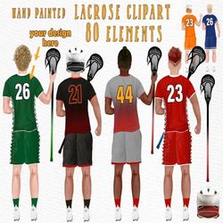 lacrosse players clipart: "lacrosse clipart" lacrosse jerseys sports clipart sports team clipart sublimation design lacr