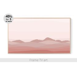 Samsung Frame TV Art landscape abstract modern boho pink minimalist geometric, Samsung Frame TV art download 4K | 467