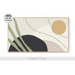 Samsung Frame TV art abstract beige boho neutral geometric minimalist, Frame Tv Art Digital Download 4K file | 557