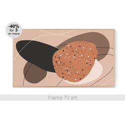 samsung frame tv art abstract geometric beige terracotta boho modern minimalist, frame tv art digital download 4k | 553