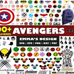 Superhero, Avengers Bundle Svg Digital Download, Avengers png Clipart, Avengers Printable Images, Bundle Svg - Download