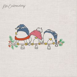 Winter Birds Machine Embroidery Design download