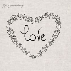 Heart Love Machine Embroidery Design download