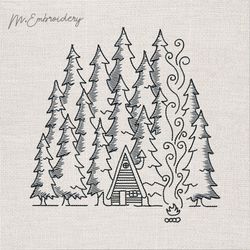 Winter forest Machine Embroidery Design download