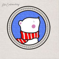 Applique  Polar Teddy Embroidery Design download
