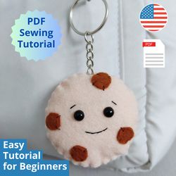 pdf felt cookie sewing pattern for beginners - cookie pattern and tutorial - felt play food sewing pattern - pdf pattern