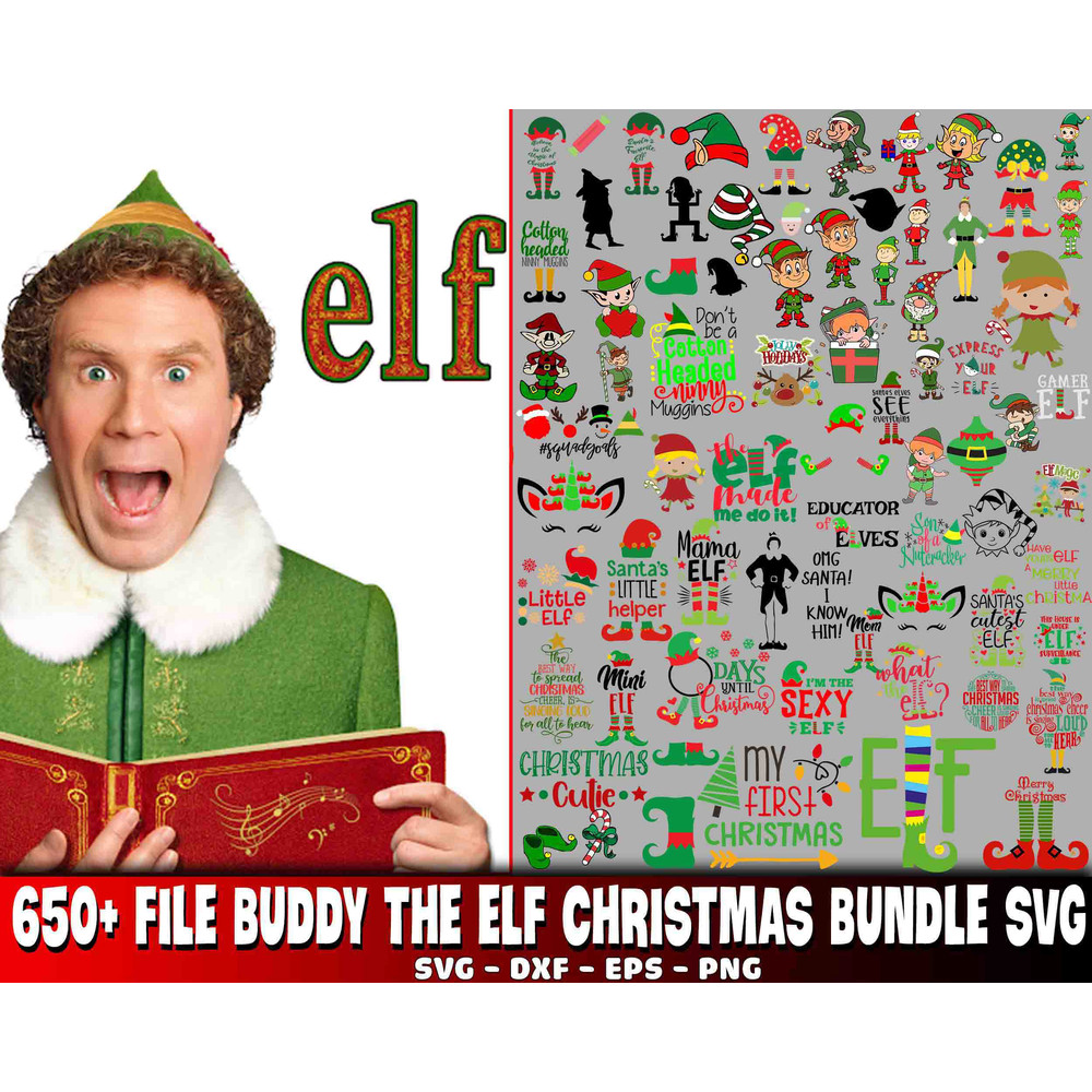 650+ file Buddy The Elf Christmas bundle svg.jpg