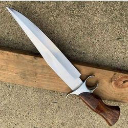 15 inches Handmade D2 Steel Walnut Wood Handle Camping Knife