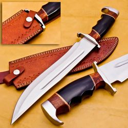 handmade custom d2 steel bowie knife survival knife bowie knife hunting knife