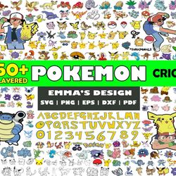pokemon svg bundle, pokemon clipart, pikachu svg, pokemon layered, svg for cricut, bundle svg - download