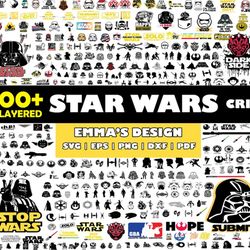 star wars svg bundle, layered design vector files, svg for cricut, png, dxf, svg, eps, bundle svg - download