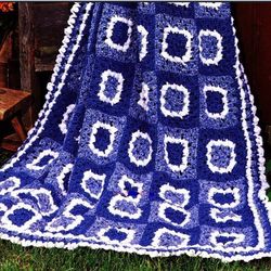 Vintage Afghan plaid crochet pattern, Afghan desert sky, knitted blanket. Incredibly beautiful Afghan PDF