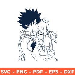 natsu dragneel svg, lucy heartfilia svg, fairy tail svg, anime svg, svg, png, dxf, eps -download file