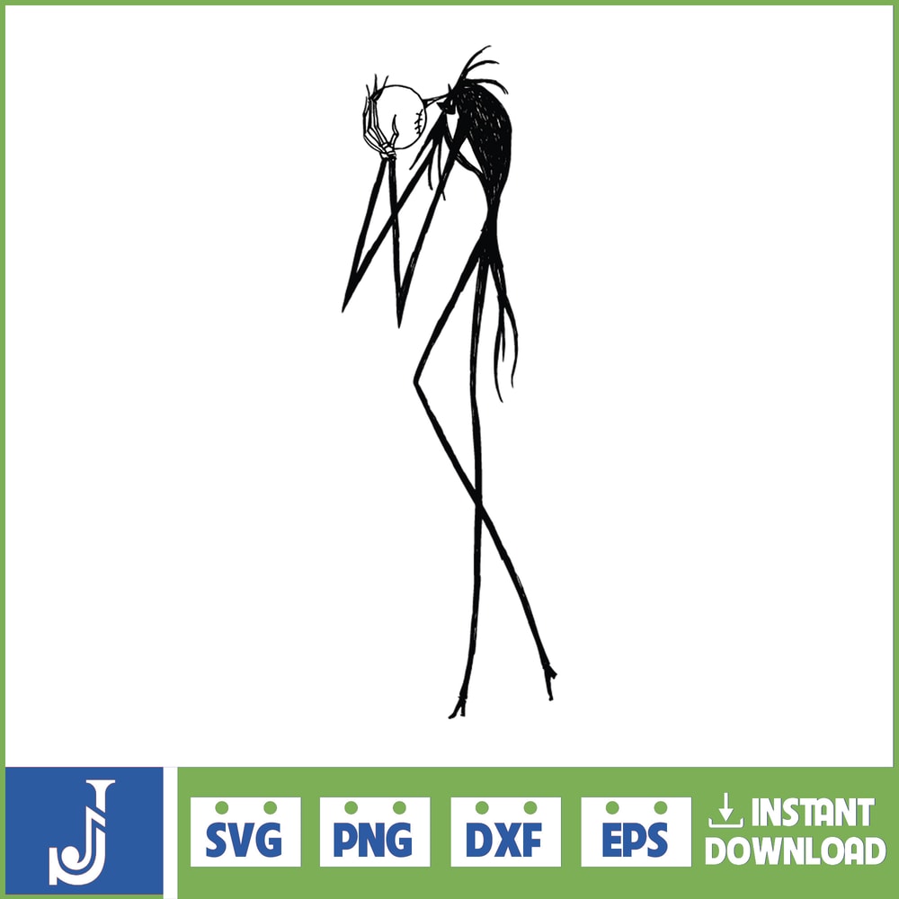 Jack Skellington Svg Layered Item, Jack Skellington Circular Face Svg, Jack Skellington Face Clipart, Cricut, Cut File, Sillhouette (169).jpg
