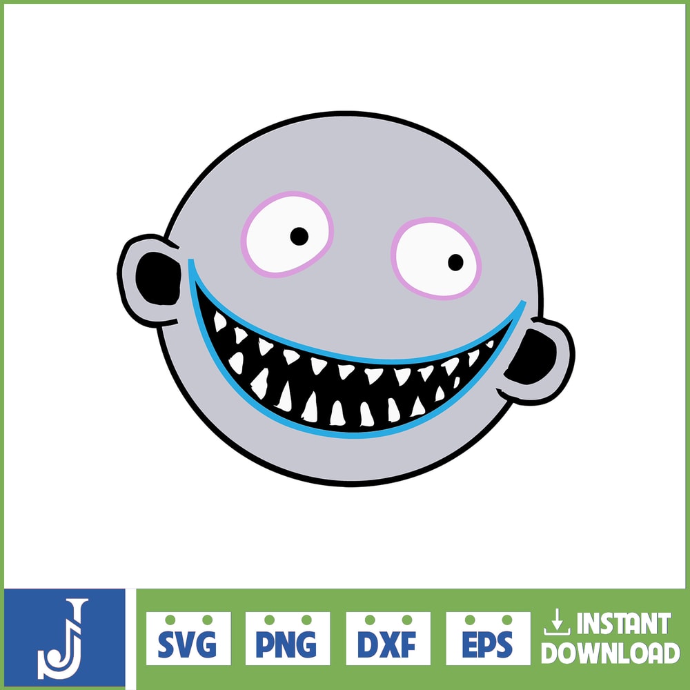 Jack Skellington Svg Layered Item, Jack Skellington Circular Face Svg, Jack Skellington Face Clipart, Cricut, Cut File, Sillhouette (214).jpg
