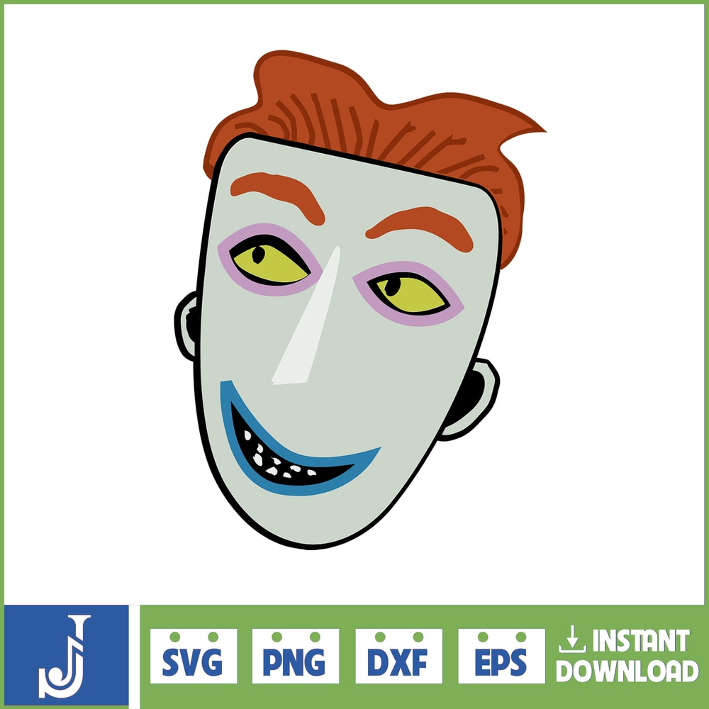 Jack Skellington Svg Layered Item, Jack Skellington Circular Face Svg, Jack Skellington Face Clipart, Cricut, Cut File, Sillhouette (232).jpg